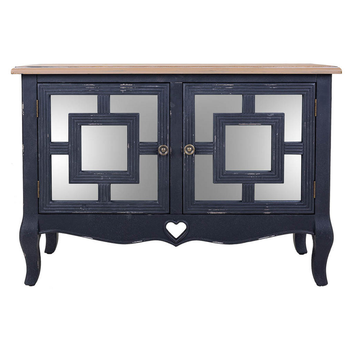 KONSOLE aus Holz 83x36x57 cm - Schwarz, Holz (83/56.5/36cm) - Wanderlust