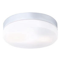LED DECKENLEUCHTE Aluminium Weiß opal - Weiß, Glas (24/24/6.5cm)