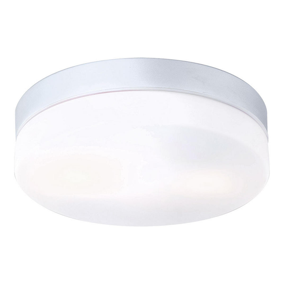 LED DECKENLEUCHTE Aluminium Weiß opal - Weiß, Glas (24/24/6.5cm)