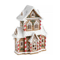 LEDFIGUR Charmpalace, Braun, 30x11x22 cm, Dekorative Weihnachtsdeko - Braun, Kunststoff (11/30/22cm) - home&you