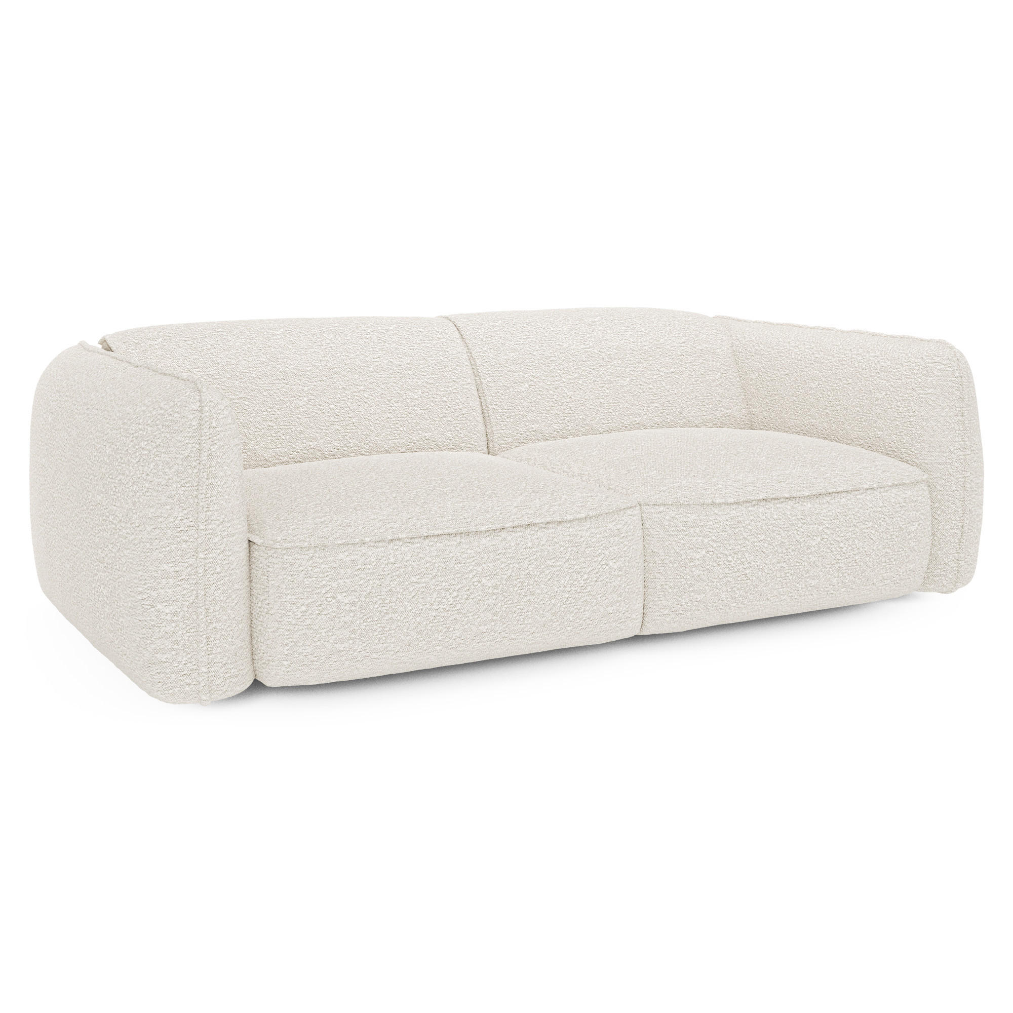 SOFA 3-SITZER Bouclé-Stoff Creme 196cm - Creme, Textil (196/74/90cm) - Sia Home