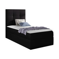 BOXBETT Mini 2, Seite zum Öffnen des Bettkastens: Links - Schwarz, Holz (100/200cm) - MIRJAN24