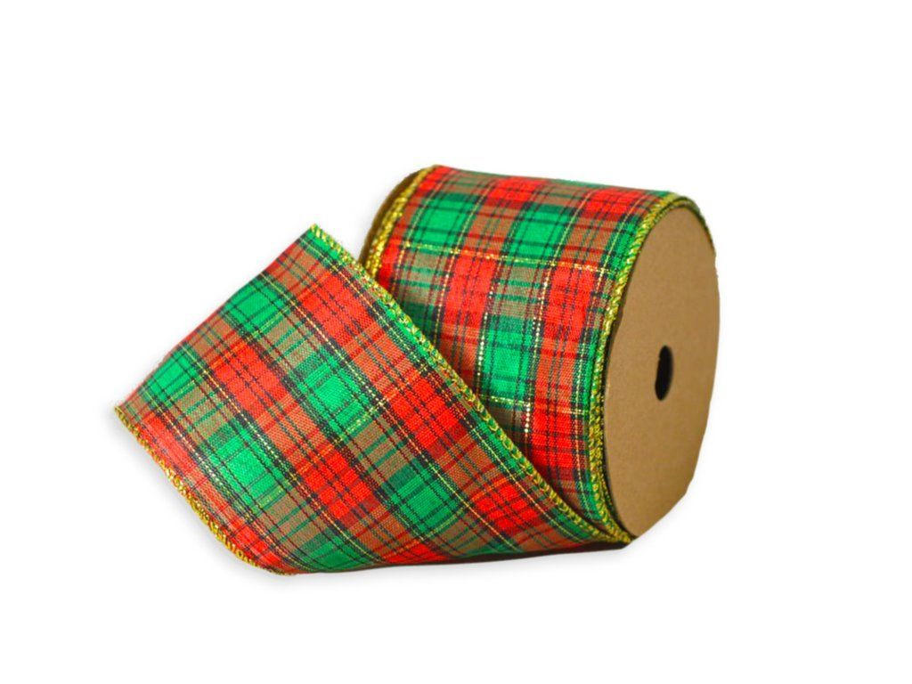 Laalu Dekoband Gold, Rot, Grün 6x6x270 cm