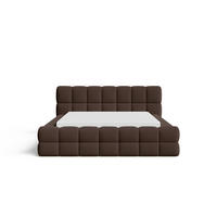 POLSTERBETT 180x200 mit Bettkasten, Lattenrost und Kopfteil, Eleganter Bouclé-Stoffbezug Braun - Braun, Holz (180/200cm) - Chilly