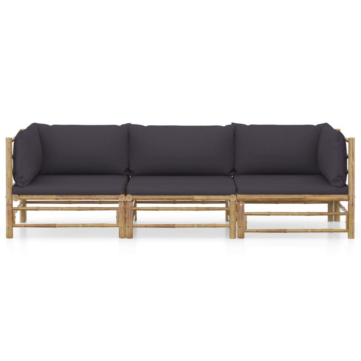 GARTENSET Reo 3-teilig - Grau, Naturmaterialien - Nettlife