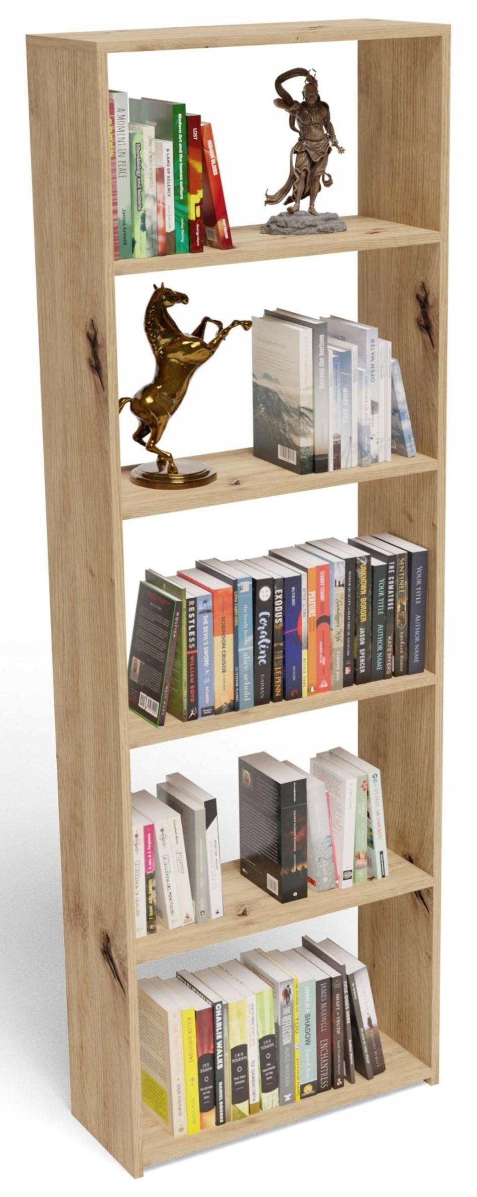 Matkam Möbel Bücherregal Eiche Artisan 60x180x24 cm