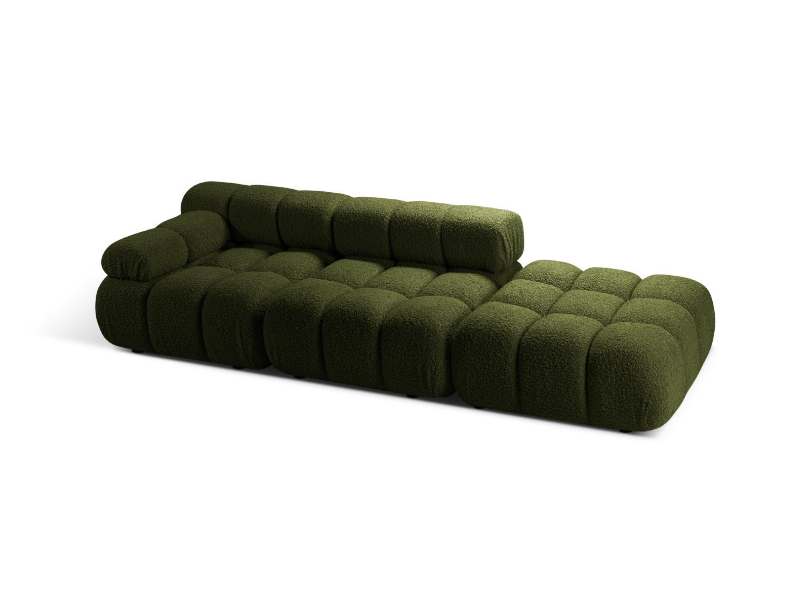 SOFA modular links Bellis aus Boucle grün 4 Sitzplätze - Grün, Textil (282/70/94cm) - Micadoni