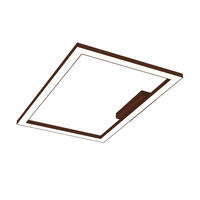 LED-DECKENLEUCHTE - Dunkelbraun, Metall (40/60/100cm) - Lumicom