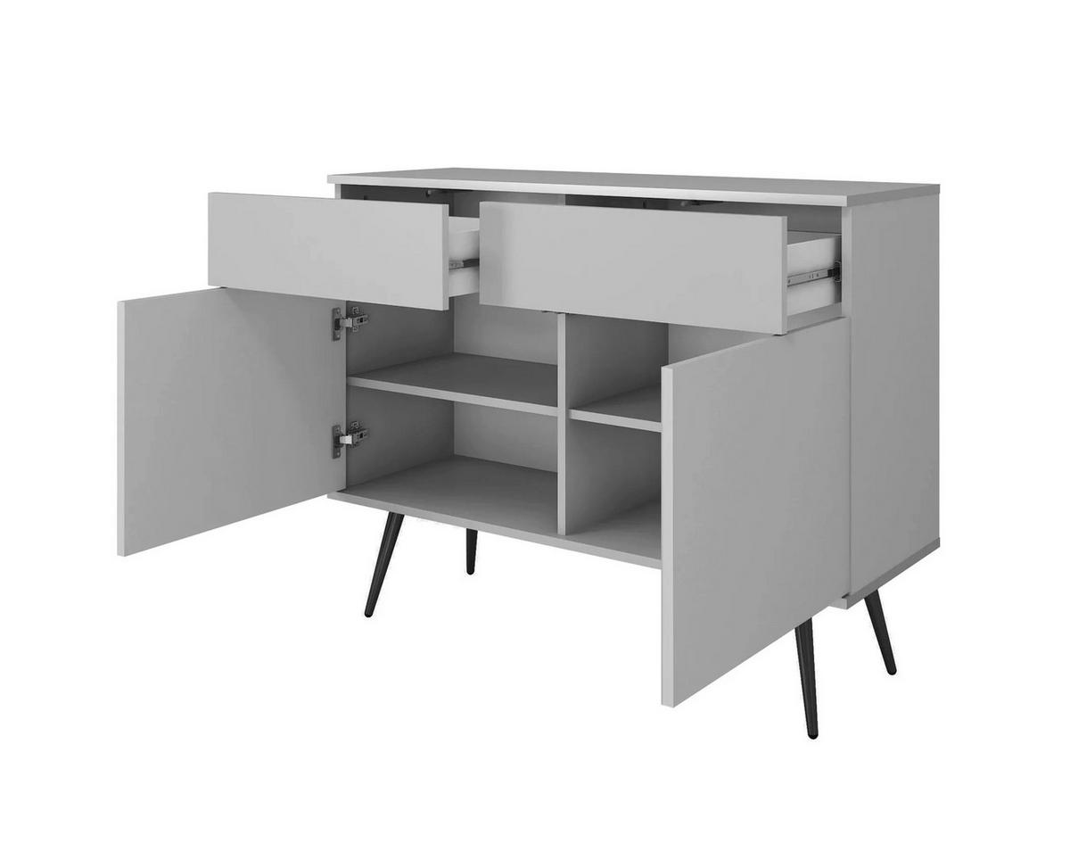 KOMMODE – KSZ107 – 107 cm – Oro System – Beige - Beige, Holzwerkstoff (107/85/39cm) - hi-markt