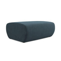 POUF Strukturstoff Stoff Blau - Blau/Blaugrau, Kunststoff/Textil (102/40/62cm) - LaMiaSofa