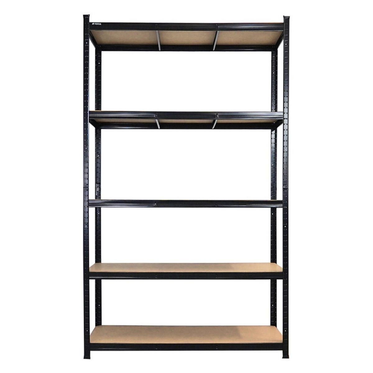 SCHWERLASTREGAL Giant Ragnar für Gesamtlast 875kg 200x120x50 5 MDF-Platten-Ebenen Schwarz - Schwarz, Metall (120/200/50cm) - PROREGAL