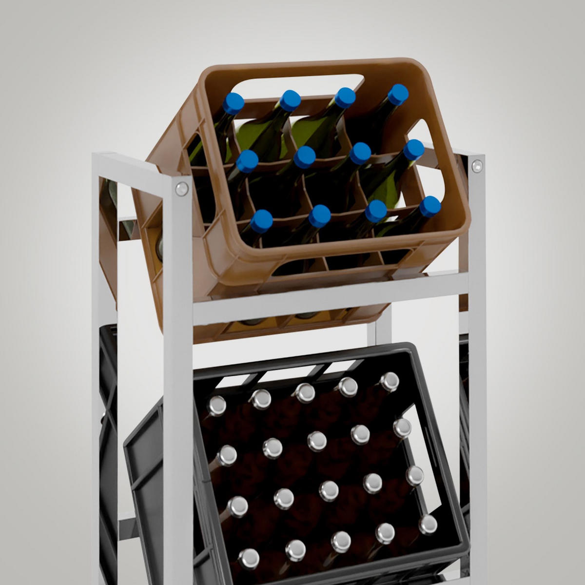 GETRÄNKESKISTENSTÄNDER Star - 2er Set - chrom - Chromfarben, Metall (47/31/75cm) - TPFLiving