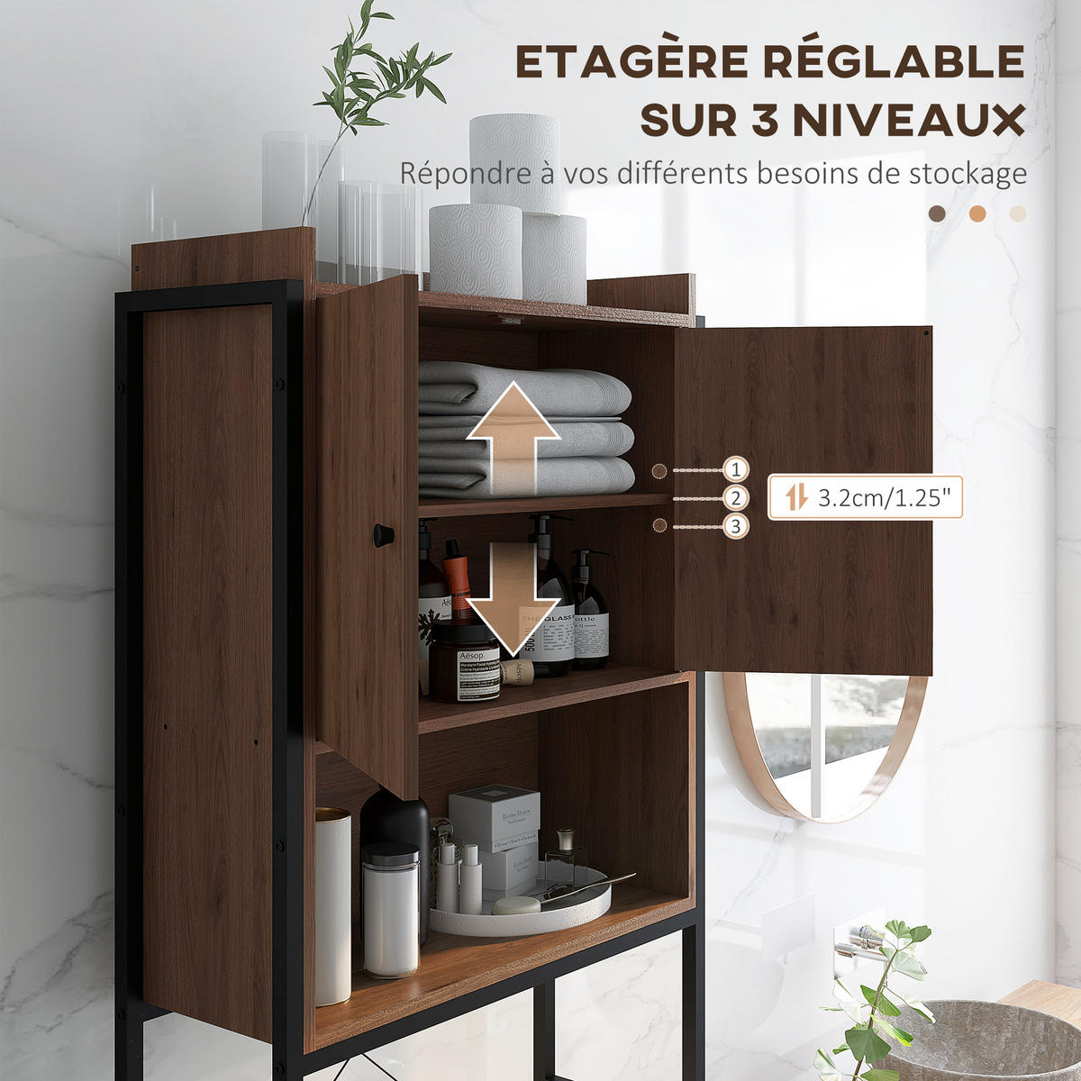 HÄNGESCHRANK Braun 1 Stück - Braun, Kunststoff (68/172.5/25.5cm) - GiPP