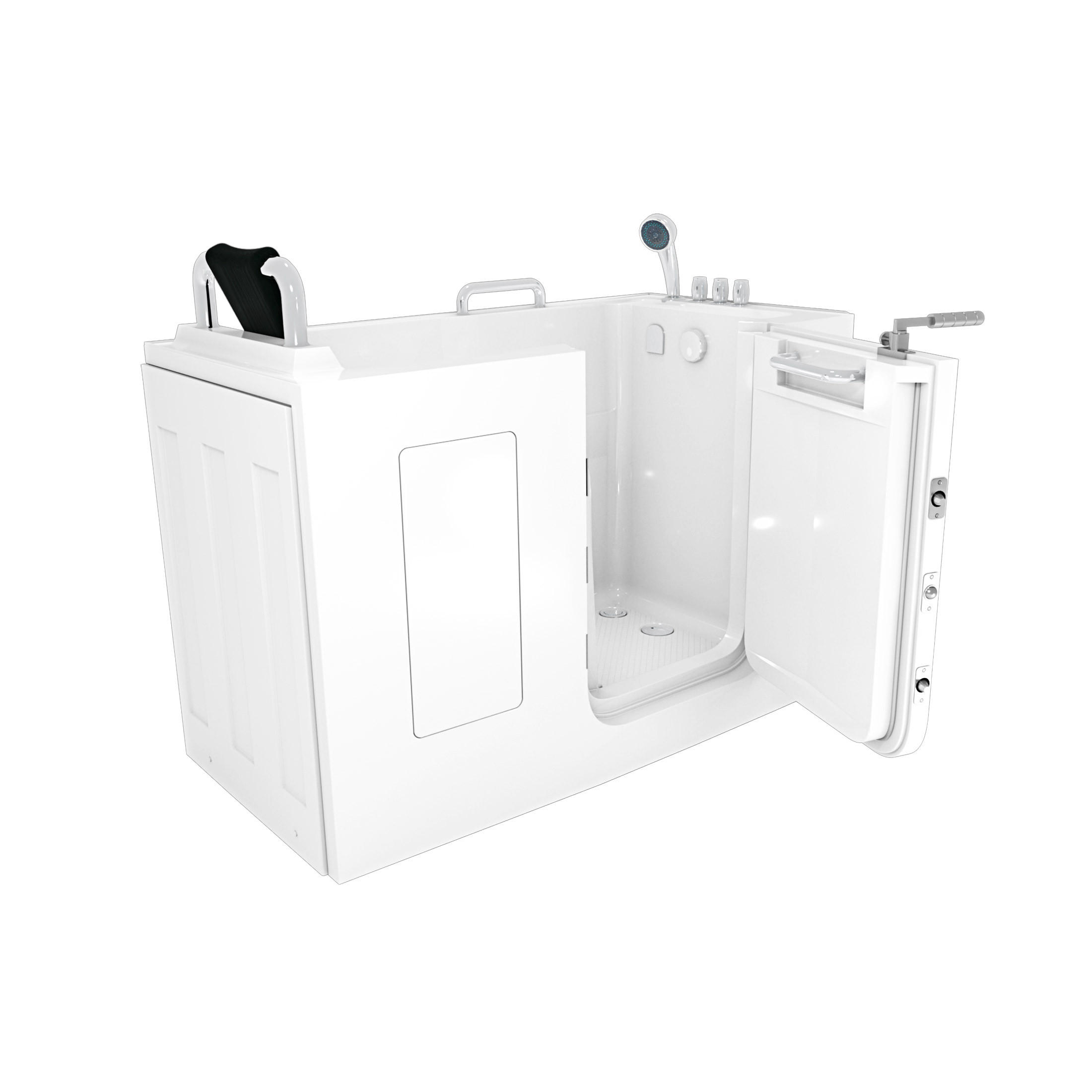 SENIORENWANNE S07-TH-C-R Weiß - Weiß, Glas/Kunststoff (76/116/140cm) - AcquaVapore by Sandra Jentho