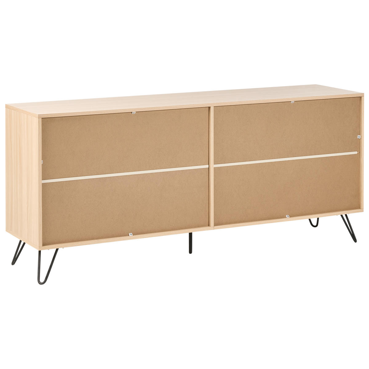 KOMODA s 6 zásuvkami Světle hnědá Cardigan - světle hnědá, kompozitní dřevo (160/70/40cm) - Beliani