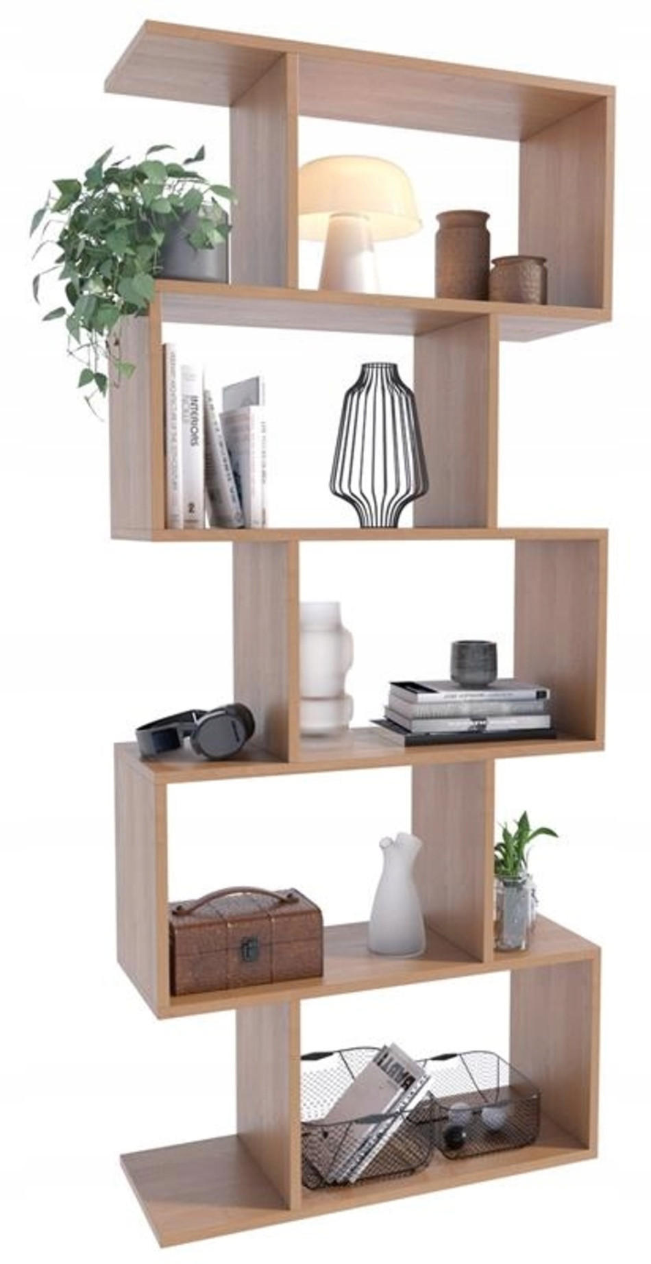 BÜCHEREGAL BASK Erle 76,4/28/176 cm - Erlefarben, Holzwerkstoff (76.4/176/28cm) - Matkam Möbel