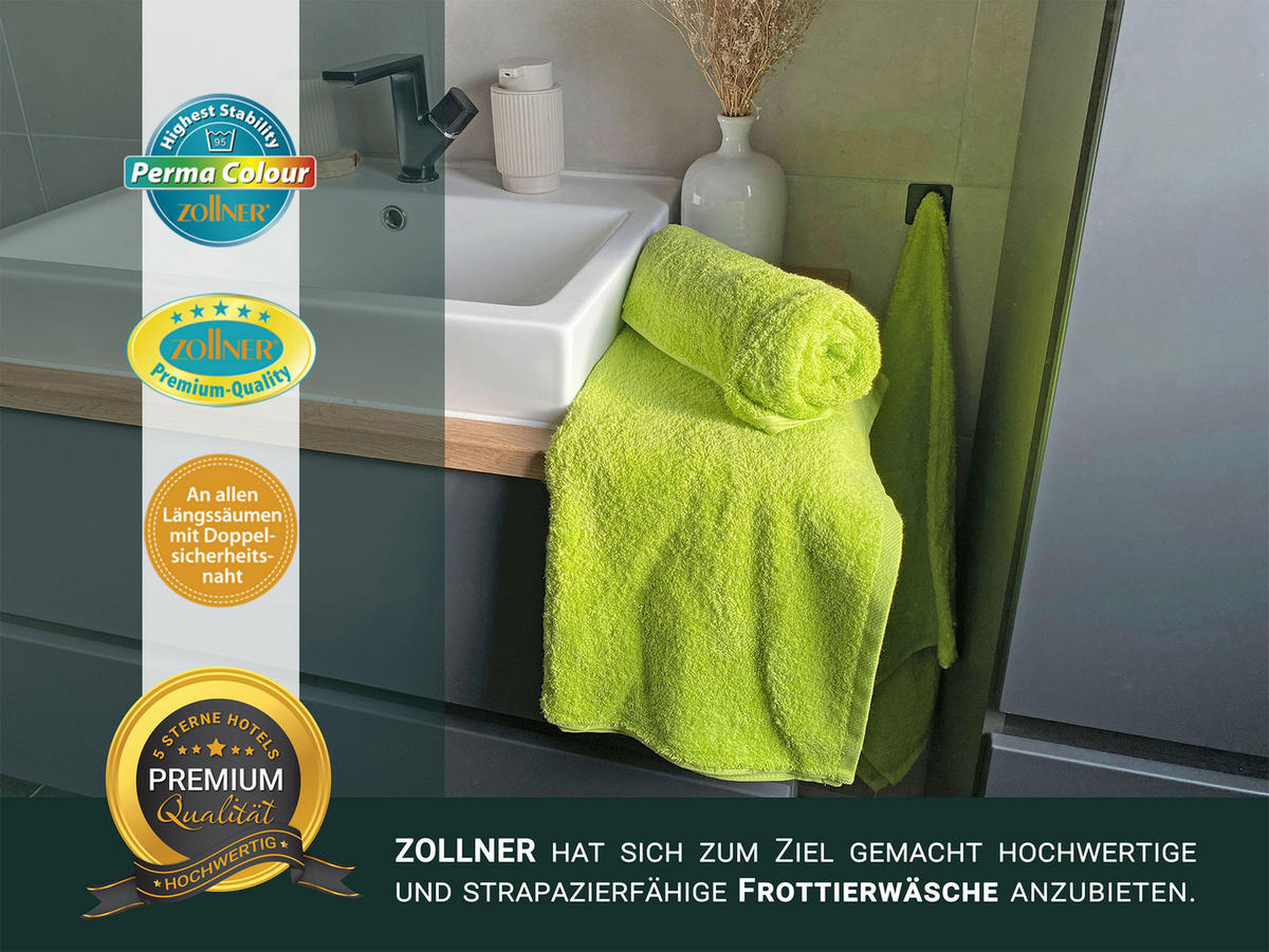 HANDTÜCHER, 6er-Set, 50x100 cm, 100% Baumwolle, Grün - Hellgrün, Textil (50/100cm) - Zollner