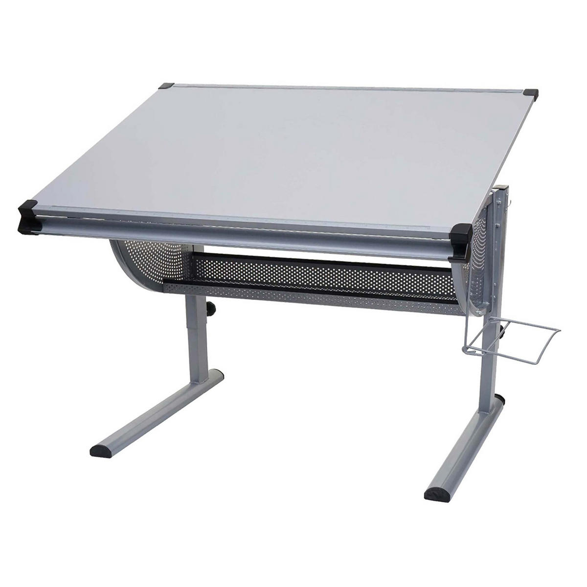 SCHÜLERSCHREIBTISCH eckig Grau - Grau, Holz (118/92/68cm) - MCW