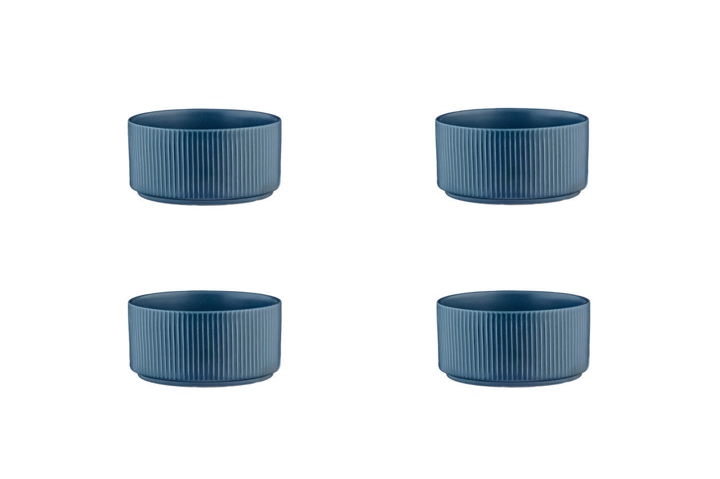 SCHALEN Scandi Ø12cm - 4er-Set - Marineblau - Blau, Keramik (12cm) - Björn