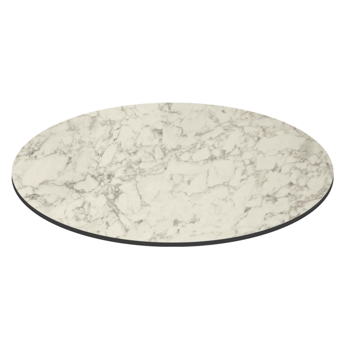 GARTENTISCH rund, Marmor - Grau, Holzwerkstoff (70/70/72cm) - Oviala