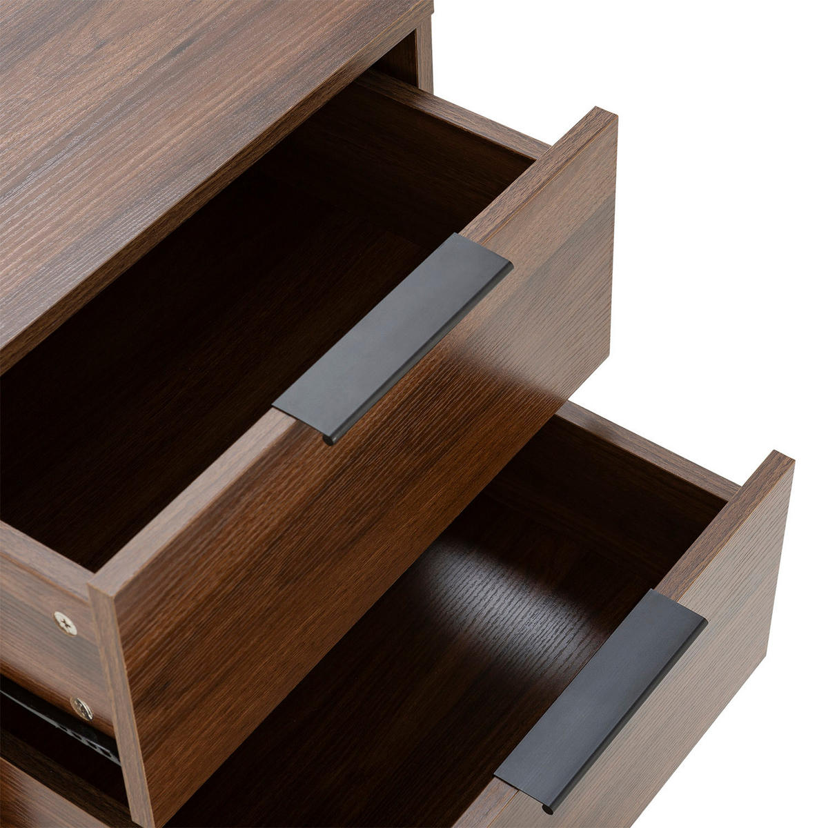 NACHTTISCH Auri 2 schubladen Walnussfarbe - Walnussfarben, Holzwerkstoff (50/55/40cm) - VS Venta-stock