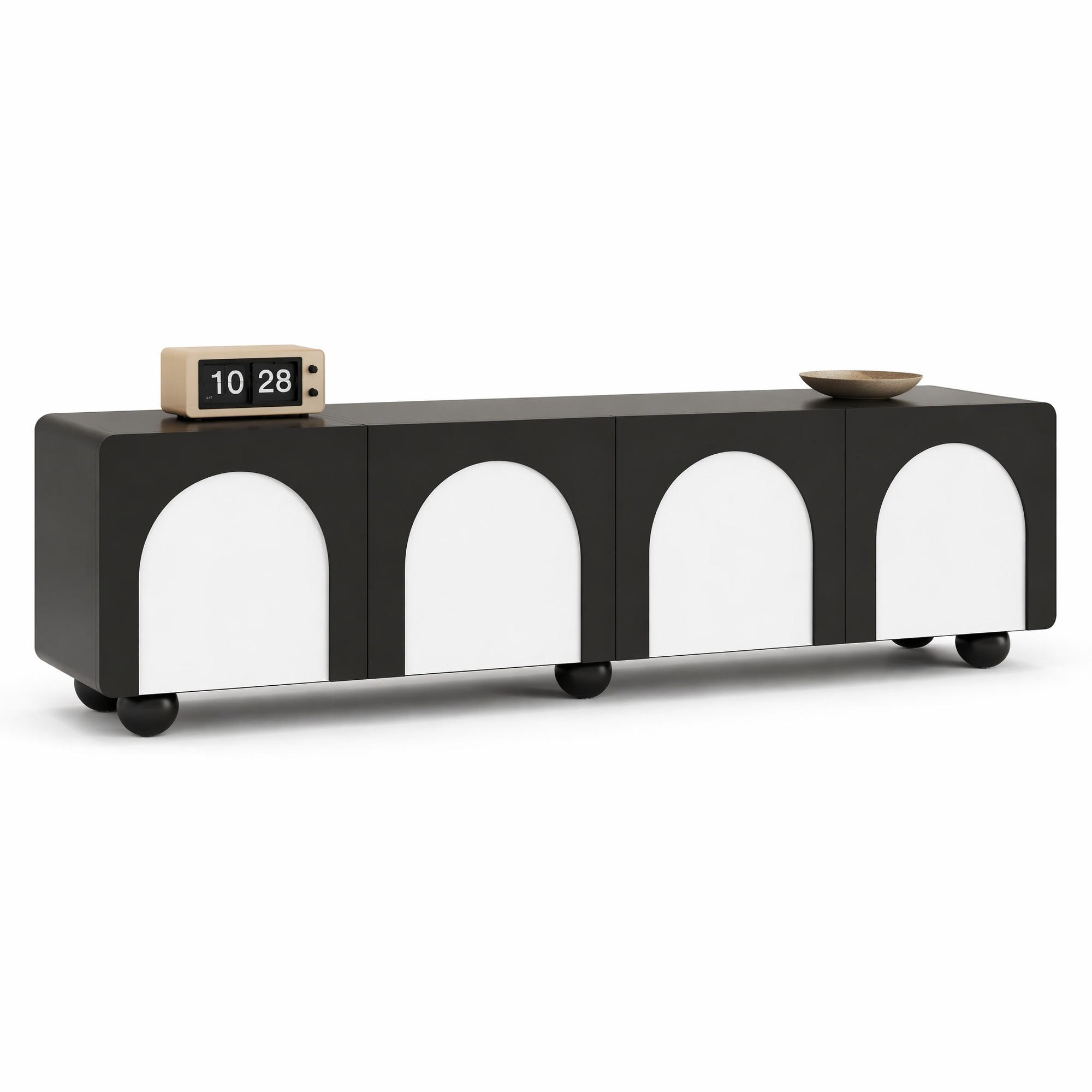 Ivmeu Tv-Lowboard Schwarz 180x45x38 cm