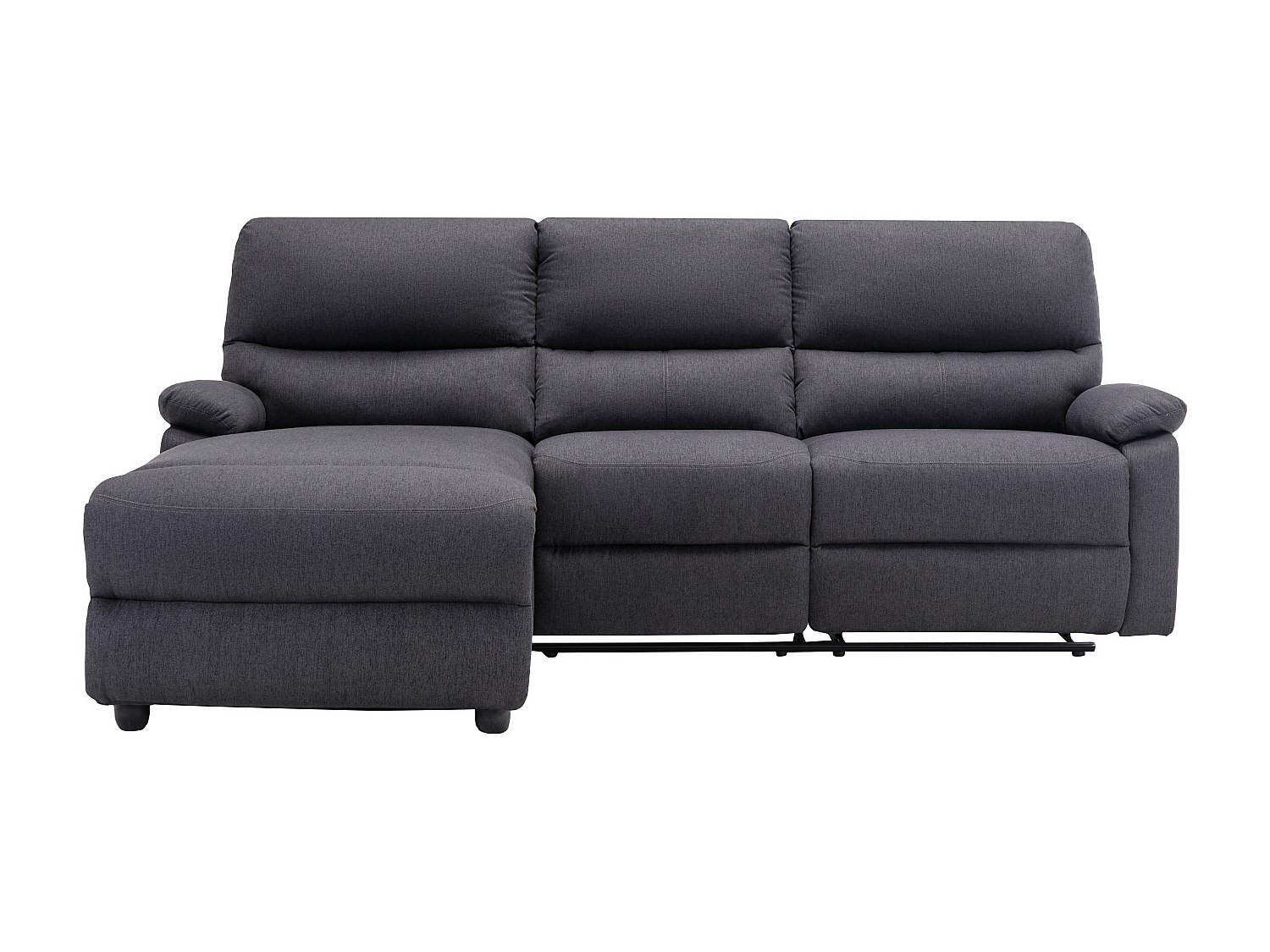 RELAXSOFA - 4 Personen - stoff - anthrazitgrau Lunano - Anthrazit, Textil (234/98/170cm) - Vente-Unique