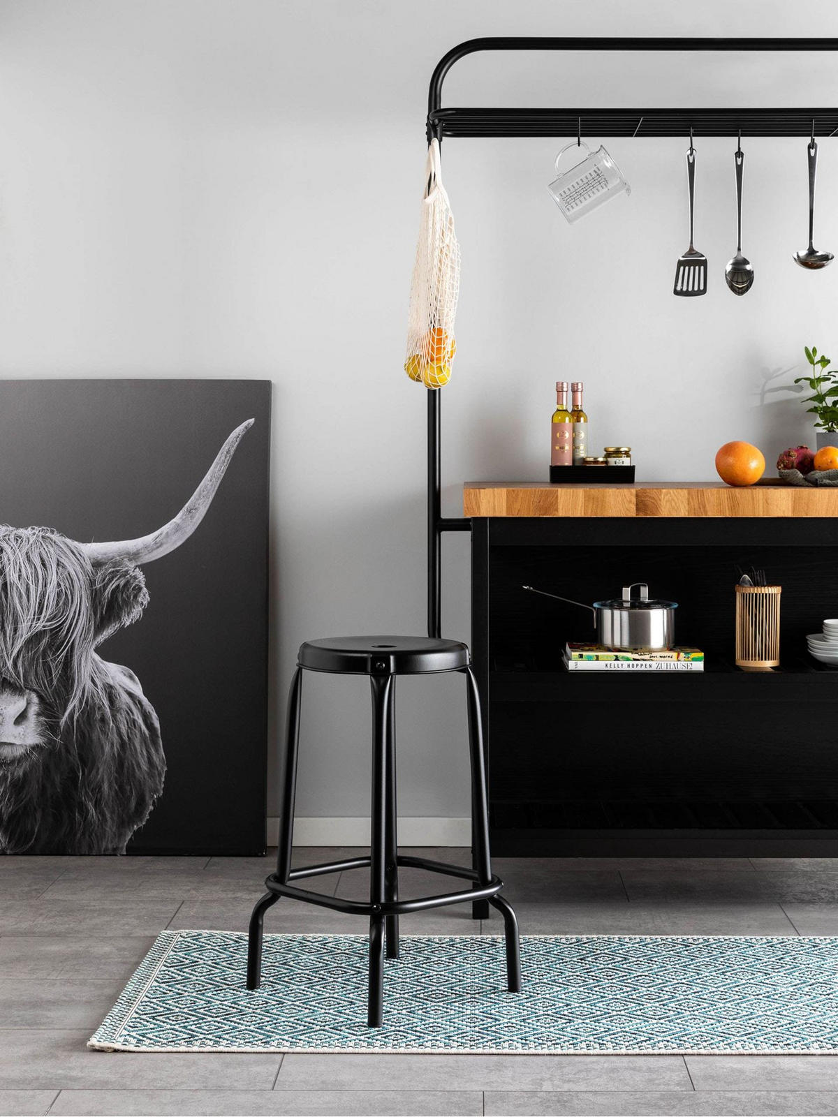 VNITŘNÍ a venkovní běhoun Cleo Modrá 80x240 cm - modrá, plast/umělá hmota (80/1cm) - KUNSTLOFT