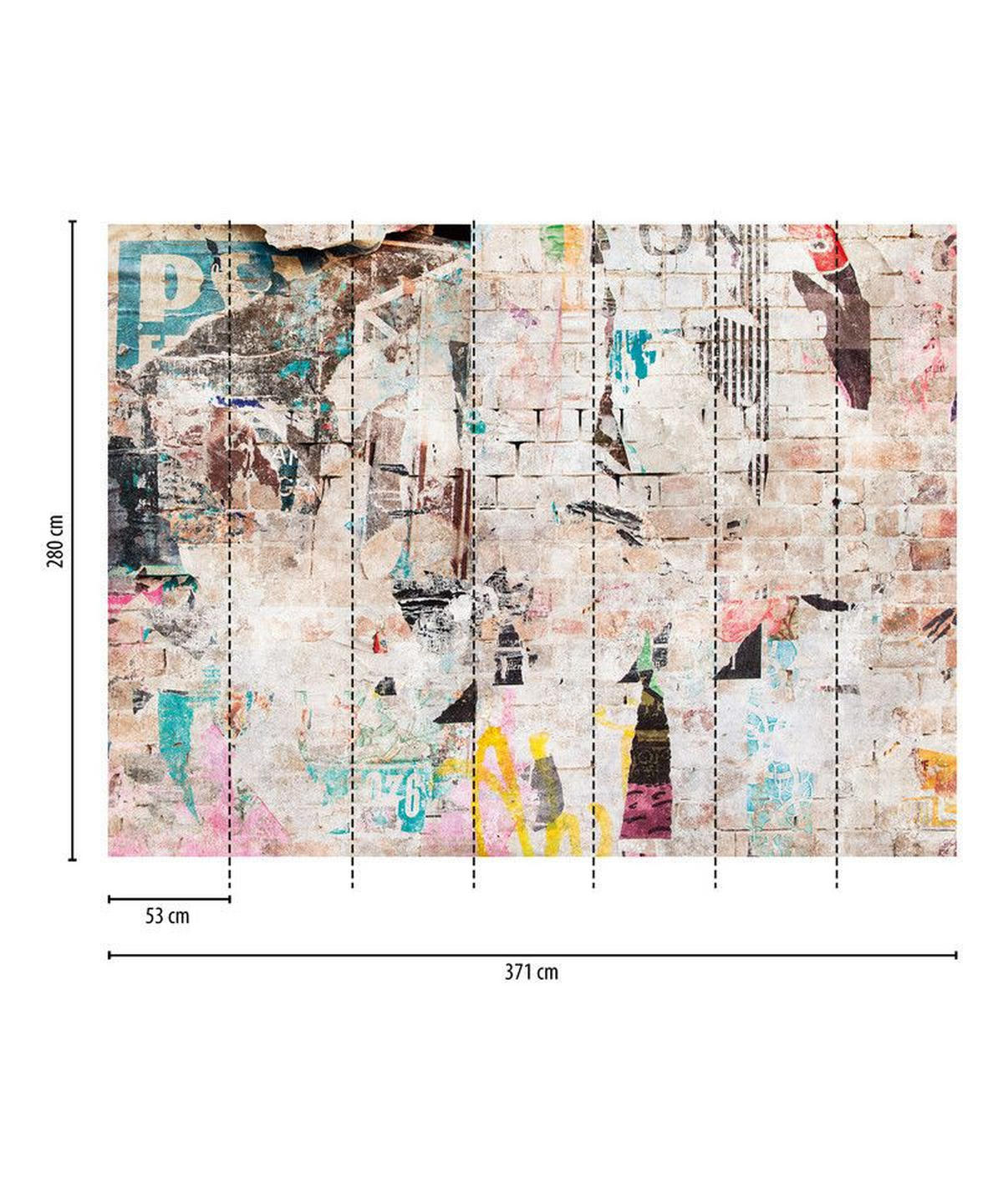 VLIESTAPETE Beige 371/280 cm - Beige/Multicolor, Textil (371/1cm) - KUNSTLOFT