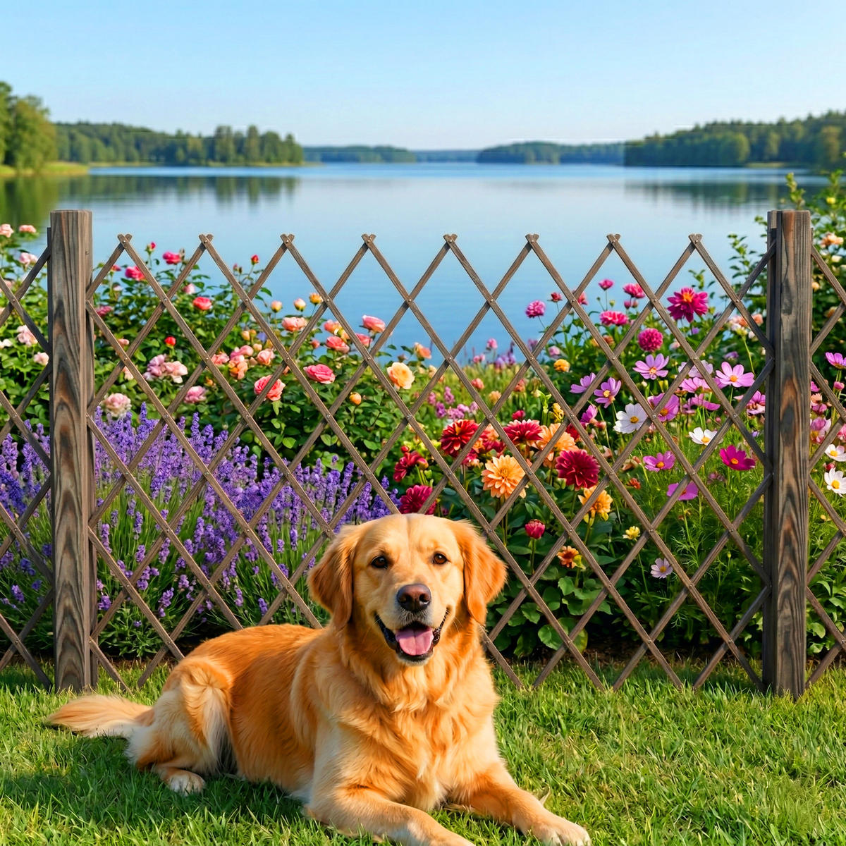 3XRANKGITTER - Braun, Holz (120/180/1.5cm) - Relaxdays