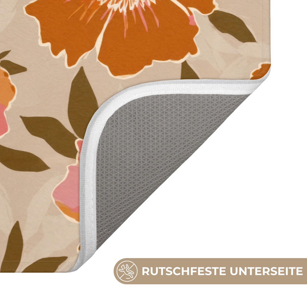 KÚPEĽŇOVÁ PREDLOŽKA Kvety - Motív - Retro 80x50 cm - viacfarebná, textil/plast (80/50cm) - OnlyWow