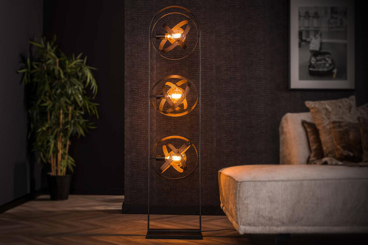 STEHLAMPE DILLY Schwarz Metall - Schwarz, Metall (22/36/160cm) - KAWOLA