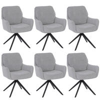ESSZIMMERSTUHL Hellgrau 6er-Set - Hellgrau, Metall (61/88/61cm) - MCW