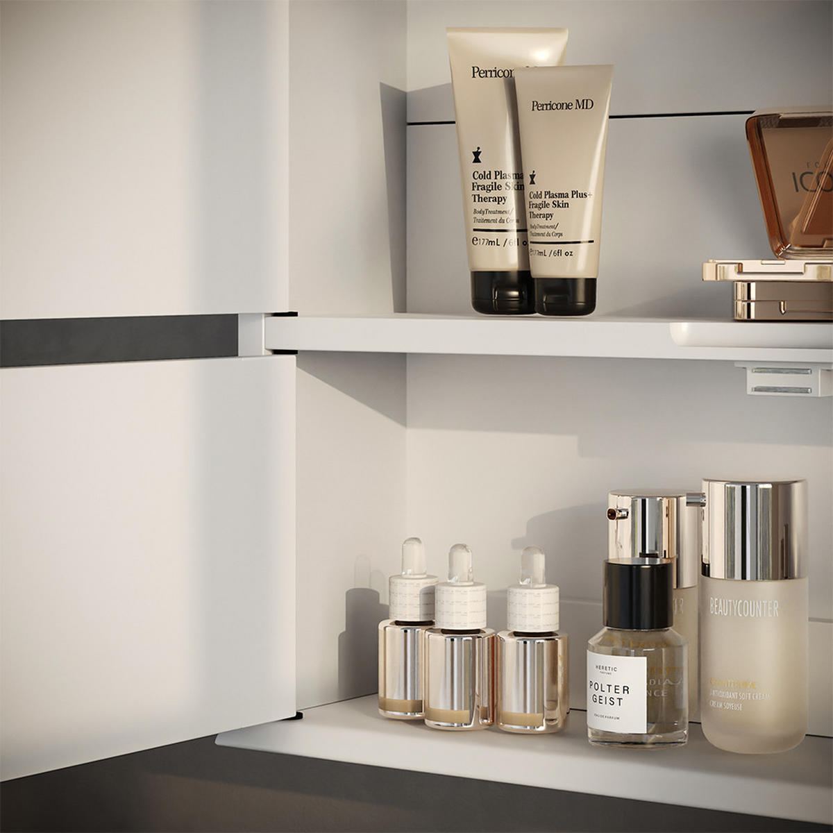 KOUPELNOVÁ ZRCADLOVÁ SKŘÍŇKA Bianco Bílá - bílá, kompozitní dřevo (56/58/13cm) - Vicco