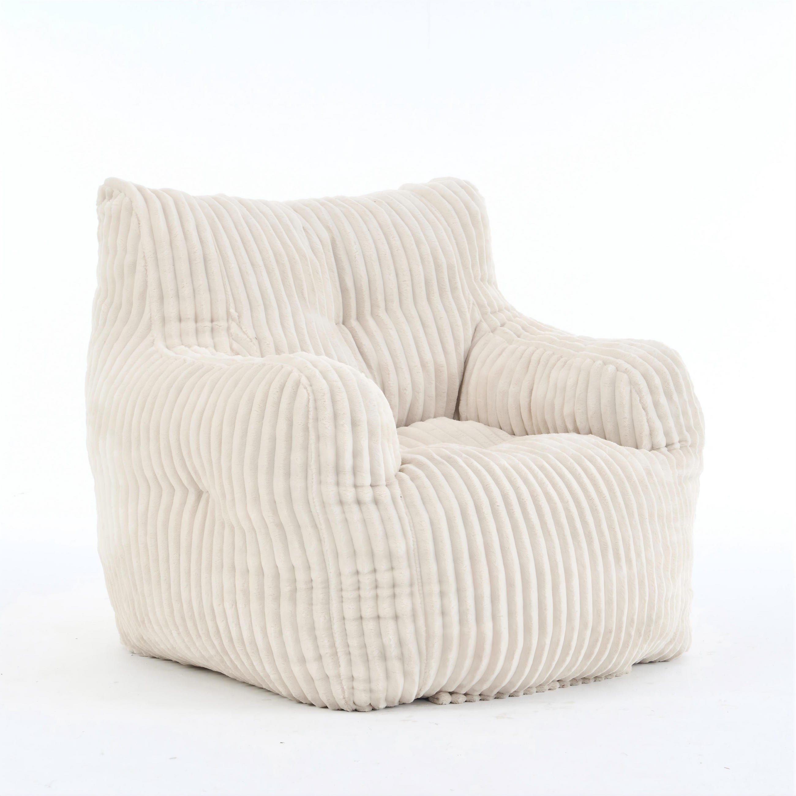 SITZSACK Cord Beige - Beige, Textil (100/70/94cm) - WISHDOR