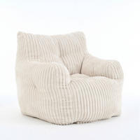 SITZSACK Cord Beige - Beige, Textil (100/70/94cm) - WISHDOR