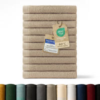 RUČNÍK PRO HOSTY sada 10 ks, 10x ručník pro hosty 30/30 cm, taupe - šedohnědá, textil (30/30cm) - Blumtal