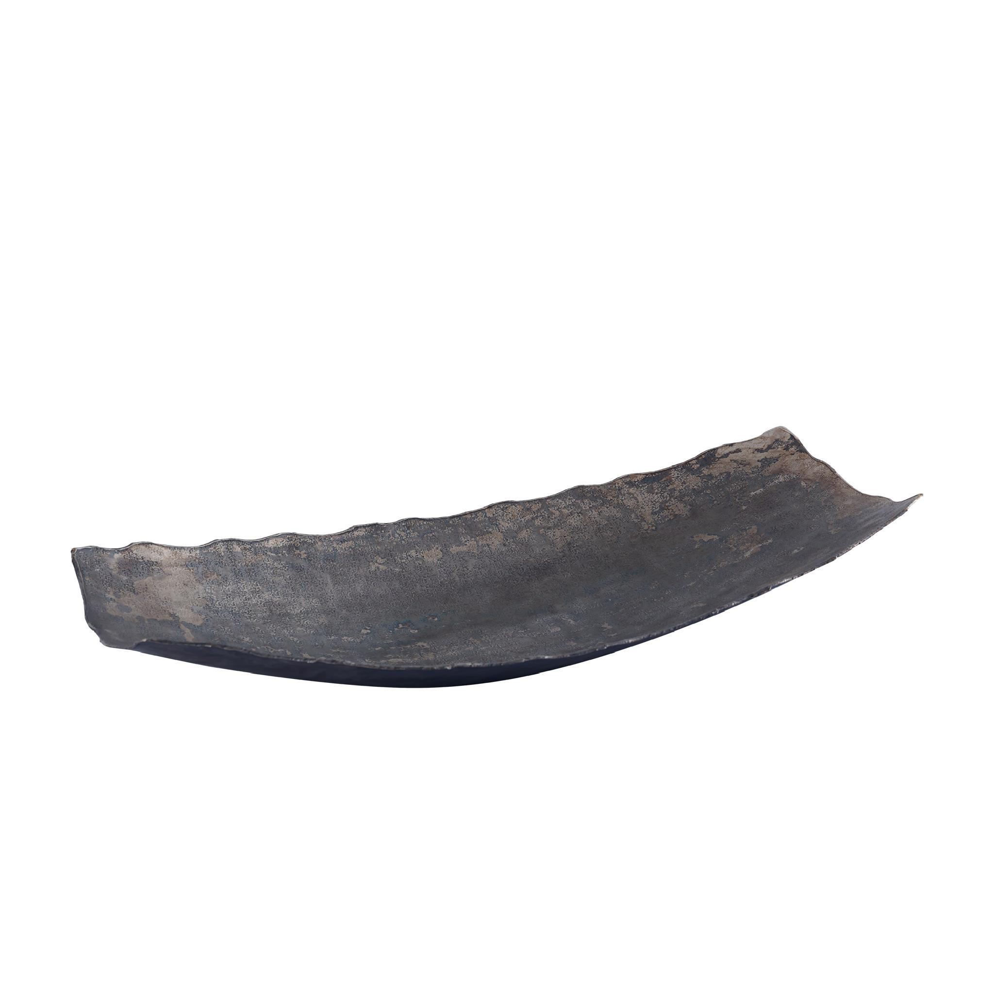 SCHALE Semin Silber 64/32/11.5cm - Silberfarben, Metall (11.5cm) - PTMD Collection