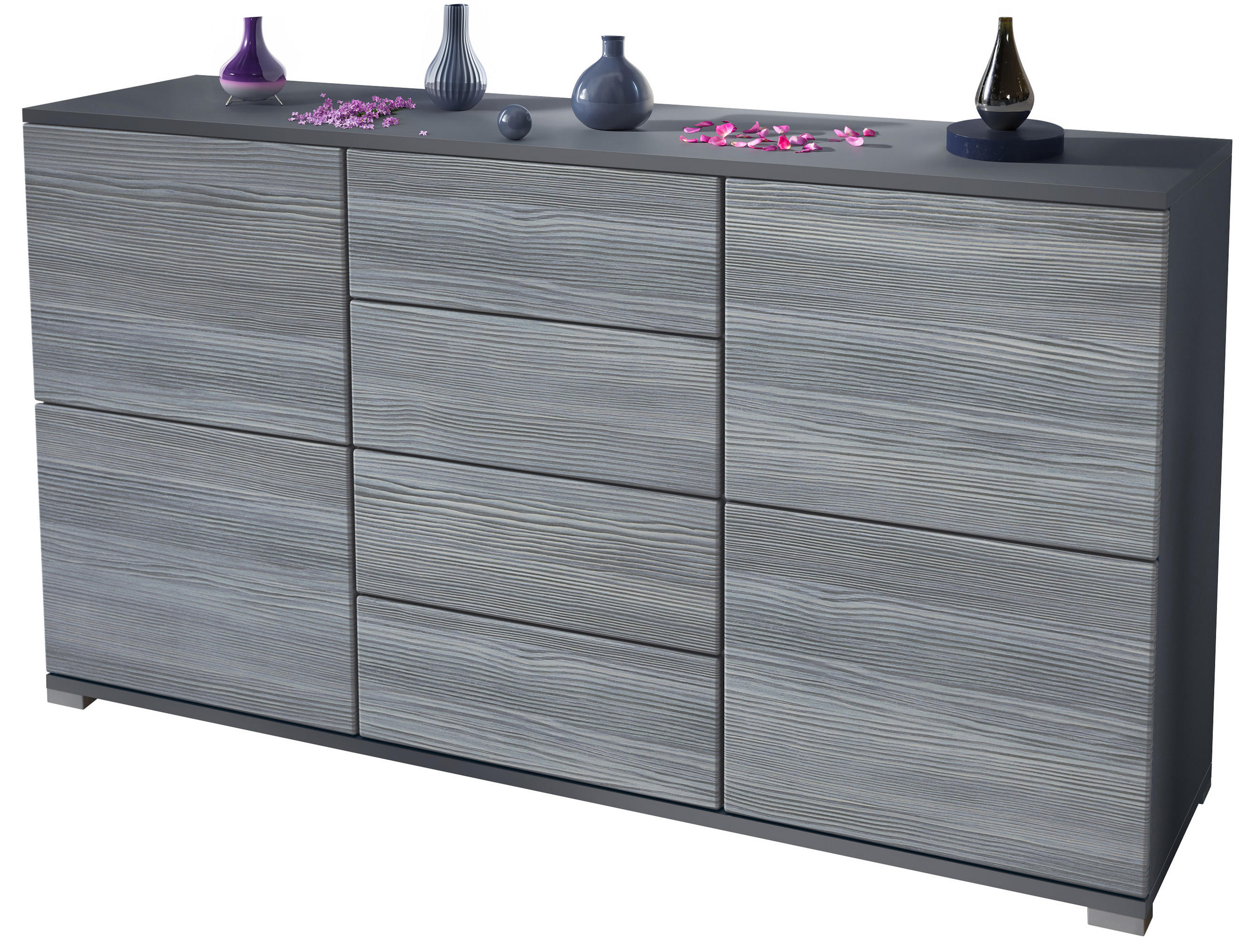 SIDEBOARD Rova Avola-Anthrazit - Anthrazit, Holzwerkstoff (138.5/75.5/35cm) - Vladon