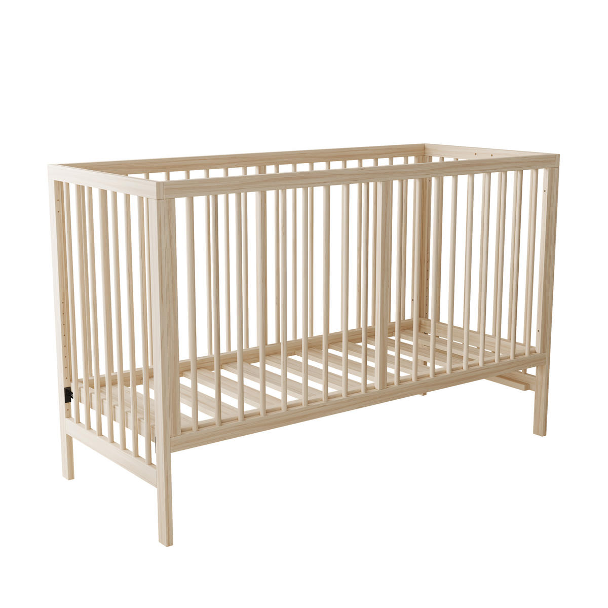 KINDERBETT 60/140 cm in Natur aus Massivholz höhenverstellbar und umwandelbar - Naturfarben, Holz (60/140cm) - WISHDOR