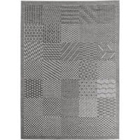 TEPPICH In-/Outdoor Flachgewebe Karomuster Polypropylen Küche Grau Rechteckig 200x290 - Grau, Textil (200/290cm) - KADIMA DESIGN