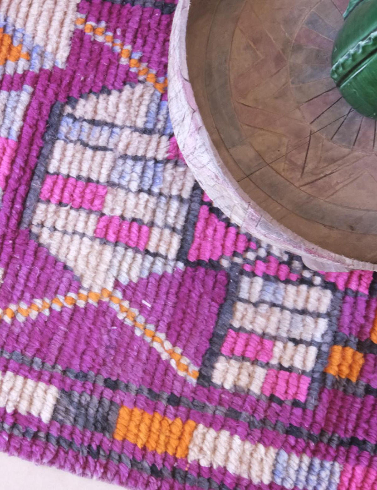 BERBERTEPPICH Teppichläufer marokkanisch aus reiner Wolle 200x 300 cm - Pink, Naturmaterialien (200/300cm) - AFK Living