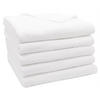 BADETUCH, 5er-Set, 100x150 cm, 100% Baumwolle, Weiß - Weiß, Textil (100/150cm) - Zollner