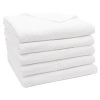 BADETUCH, 5er-Set, 100x150 cm, 100% Baumwolle, Weiß - Weiß, Textil (100/150cm) - Zollner