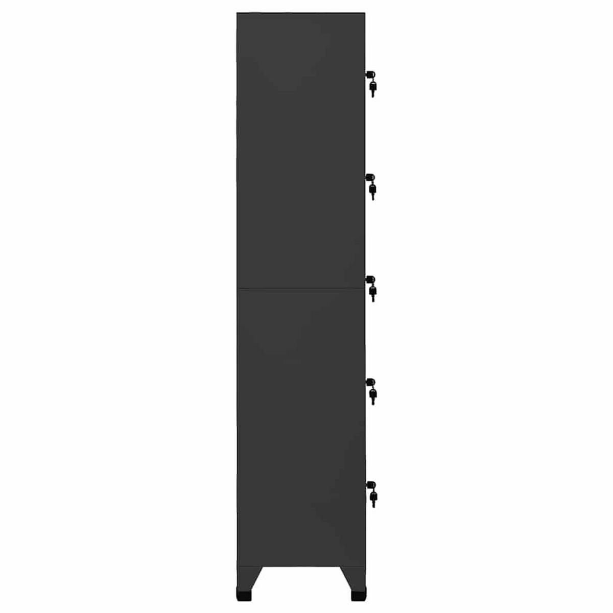 SCHLIESSFACHSCHRANK Anthrazit 38/40/180 Cm Stahl - Anthrazit, Metall (40/180/38cm) - vidaXL