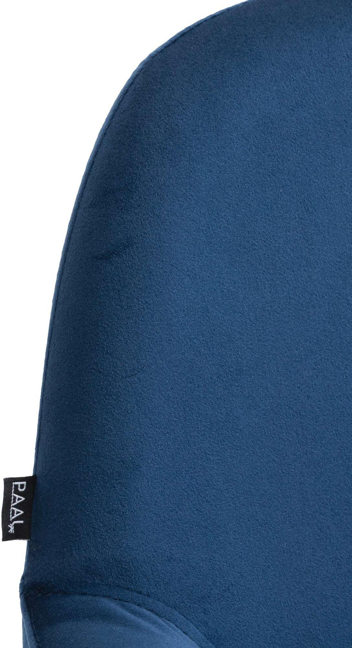 BARHOCKER Samt blau - Blau/Weiß, Textil/Metall (51/89/52cm) - CLP