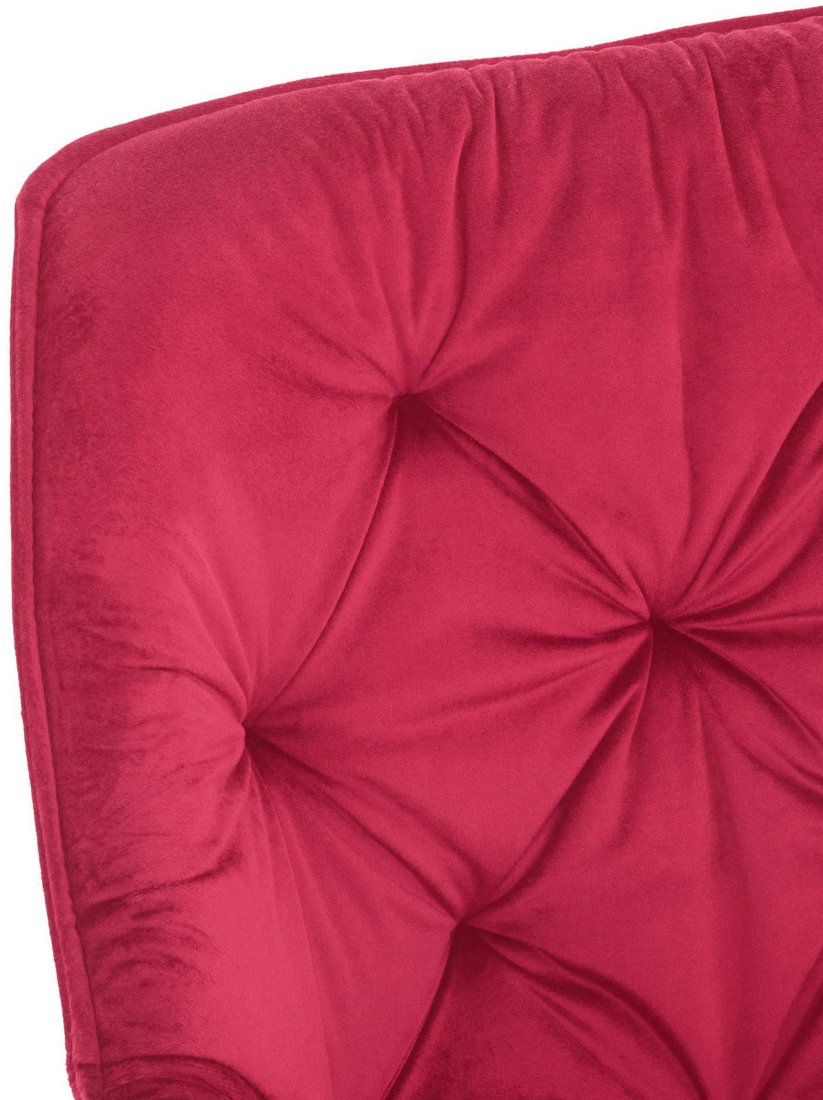 ESSZIMMERSTUHL VIVI Rot Samt Metall 83x58x62 cm - Rot, Textil/Metall (58/83/62cm) - DELUKE