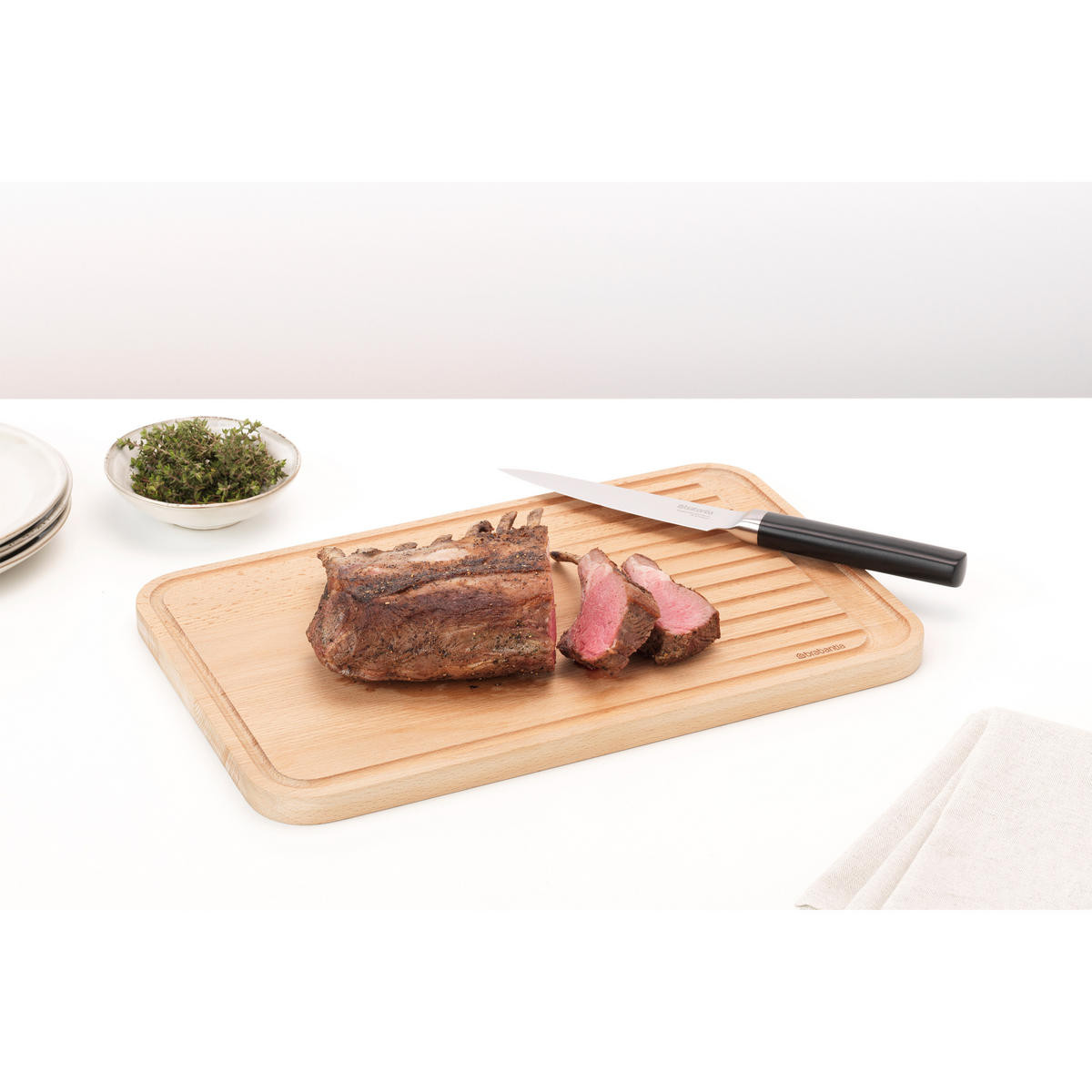 SCHNEIDEBRETT Profile für Fleisch, Wood - Braun, Holz (41.5/26.8cm) - Brabantia
