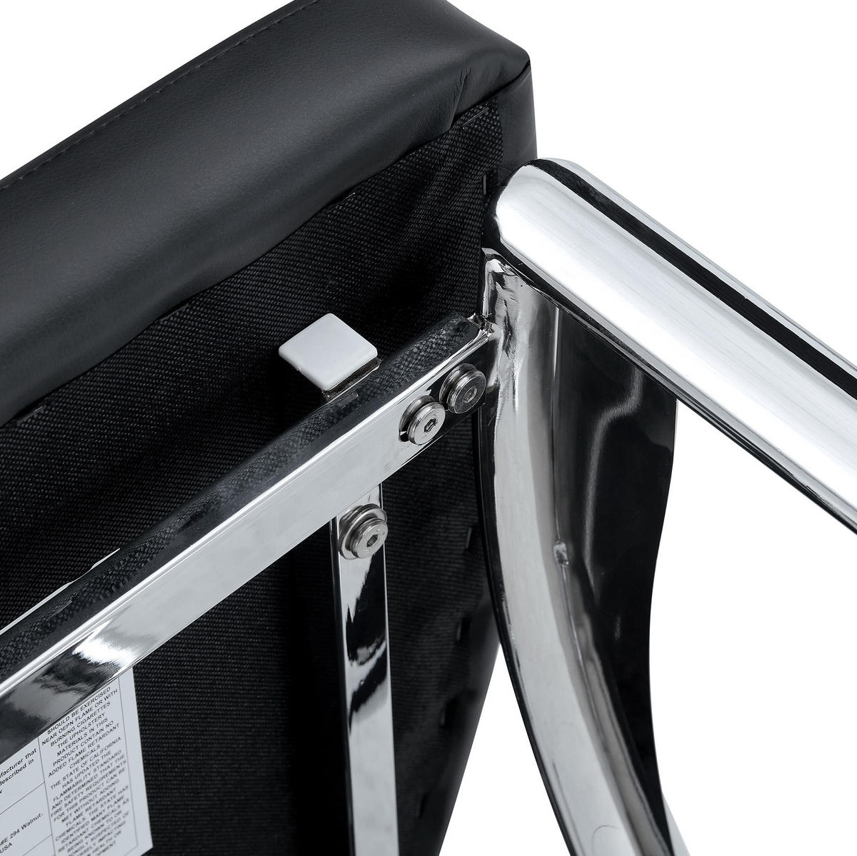 ESSZIMMERSTUHL 2er-Set mit Lochmuster 102,5 cm PU-Leder Schwarz - Schwarz, Metall (49/102.5/43cm) - Meubliv