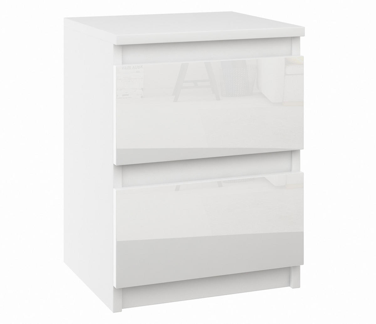 NACHTTISCH bella2 weiss glanz - Weiß Hochglanz, Holzwerkstoff (30/40/30cm) - roe furniture